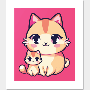 Cute Kawaii Cats Best Mom Ever Posters and Art